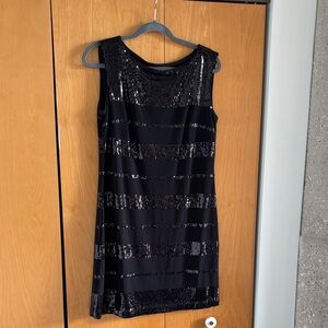White House Black Market Black Sequin Mini Dress